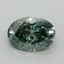 1.54 Ct. Fancy Vivid Pacific Green Oval Lab Grown Diamond