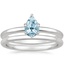18KW Aquamarine Esme Bridal Set, smalltop view