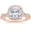 14K Rose Gold Luxe Willow Halo Diamond Ring (2/5 ct. tw.), smalltop view