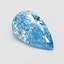 0.87 Ct. Fancy Vivid Blue Pear Lab Grown Diamond