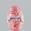 1.00 Ct. Fancy Vivid Pink Oval Lab Grown Diamond