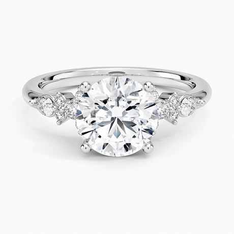 Platinum Rosette Diamond Ring