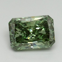 4.05 Ct. Fancy Vivid Green Radiant Lab Grown Diamond