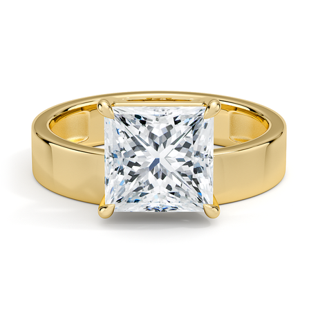 18K Yellow Gold Peyton Floating Diamond Solitaire Ring