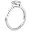 18K White Gold Luna 2mm Bezel Ring, smallside view