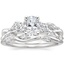 14K White Gold Three Stone Willow Diamond Ring (1/3 ct. tw.) with Winding Willow Diamond Ring