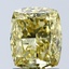 2.05 Ct. Fancy Vivid Yellow Cushion Lab Grown Diamond