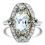 Art Deco Aquamarine Cocktail Ring