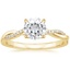 18K Yellow Gold Petite Twisted Vine Diamond Ring (1/8 ct. tw.), smalltop view