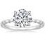 18K White Gold Anita Art Deco Ring, smalltop view