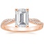 14K Rose Gold Petite Luxe Twisted Vine Diamond Ring (1/4 ct. tw.), smalltop view
