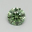 0.70 Ct. Fancy Vivid Green Round Lab Grown Diamond
