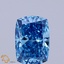 1.06 Ct. Fancy Vivid Blue Cushion Lab Grown Diamond