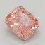 5.03 Ct. Fancy Vivid  Pink Cushion Lab Grown Diamond
