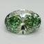 1.60 Ct. Fancy Vivid Green Oval Lab Grown Diamond