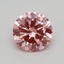 0.34 Ct. Fancy Vivid Pink Round Lab Grown Diamond