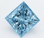 3.51 Ct. Fancy Vivid  Blue Princess Lab Grown Diamond