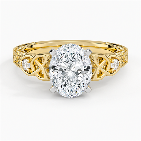18K Yellow Gold Aberdeen Celtic Diamond Ring
