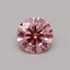 0.36 Ct. Fancy Vivid Pink Round Lab Grown Diamond