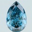 3.60 Ct. Fancy Vivid Blue Pear Lab Grown Diamond