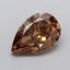 2.51 Ct. Light  Brown Pear Lab Grown Diamond