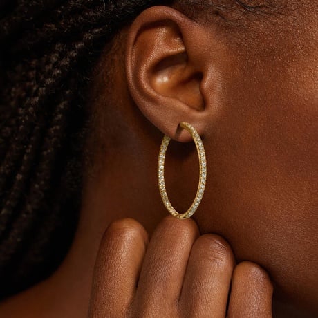 Perfect Luxe Hoop Lab Grown Diamond Earrings
