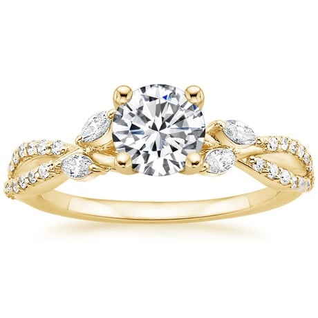 18K Yellow Gold Luxe Willow Diamond Ring (1/4 ct. tw.) with Luxe Winding Willow Diamond Ring (1/4 ct. tw.)