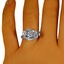 The Adrice Ring, smalltop view on a hand