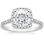 Platinum Odessa Halo Diamond Ring (1/5 ct. tw.), smalltop view