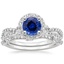 18KW Sapphire Luxe Willow Halo Diamond Bridal Set (5/8 ct. tw.), smalltop view