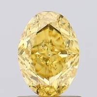 1.00 Ct. Fancy Vivid Orange Yellow Oval Lab Grown Diamond