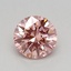 0.49 Ct. Fancy Vivid Pink Round Lab Grown Diamond