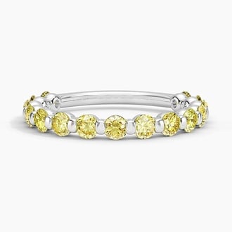 Yellow Lab Diamond Ring (1 ct. tw.) in Platinum