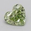 1.01 Ct. Fancy Intense  Green Heart Lab Grown Diamond
