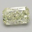 2.01 Ct. Fancy Light Yellowish Green Radiant Lab Grown Diamond