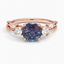 14K Rose Gold Willow Three Stone Diamond Ring (1/3 ct. tw.), smalltop view