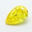 3.01 Ct. Fancy Vivid  Yellow Pear Lab Grown Diamond