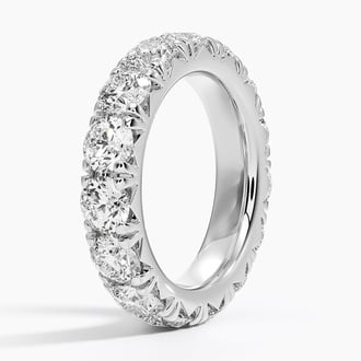 French Pavé Eternity Diamond Ring (5 ct. tw.) - Brilliant Earth