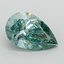 3.07 Ct. Fancy Vivid Green Pear Lab Grown Diamond