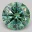 3.54 Ct. Fancy Vivid Green Round Lab Grown Diamond