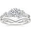 18K White Gold Summer Blossom Diamond Ring (1/4 ct. tw.) with Chevron Ring
