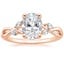 14K Rose Gold Willow Diamond Ring (1/8 ct. tw.), smalltop view