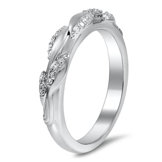 Custom Diamond Accented Nature Ring
