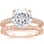 14KR Moissanite Luxe Hudson Diamond Bridal Set, smalltop view