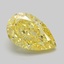 4.07 Ct. Fancy Vivid Yellow Pear Lab Grown Diamond