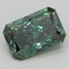 3.93 Ct. Fancy Vivid  Green Radiant Lab Grown Diamond