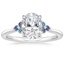 Platinum Indigo Melody Ring, smalltop view