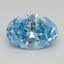 0.54 Ct. Fancy Vivid Blue Oval Lab Grown Diamond