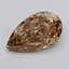 5.09 Ct. Light  Brown Pear Lab Grown Diamond