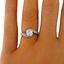 The Cecily Ring, smalltop view on a hand